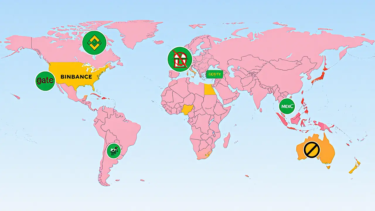 Crypto Exchange Availability by Region Worldwide - 2025 Overview