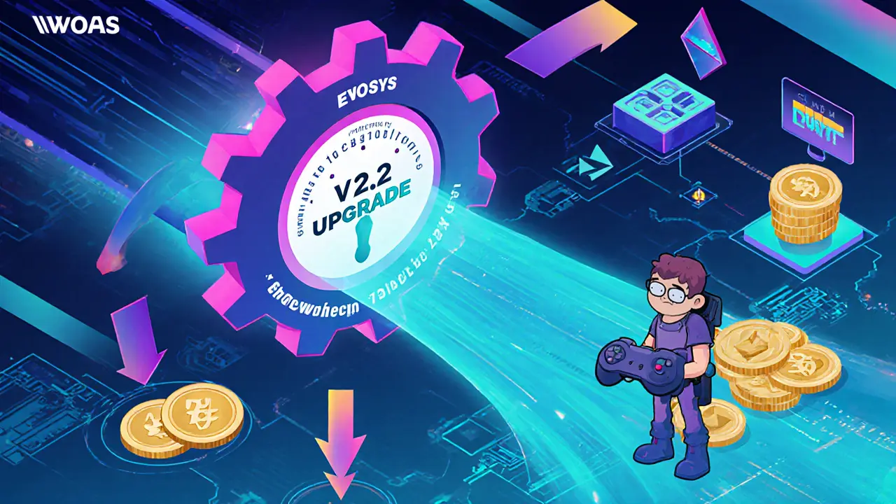 Future roadmap showing a non‑custodial bridge, gas fee reduction, and gaming DeFi flow.