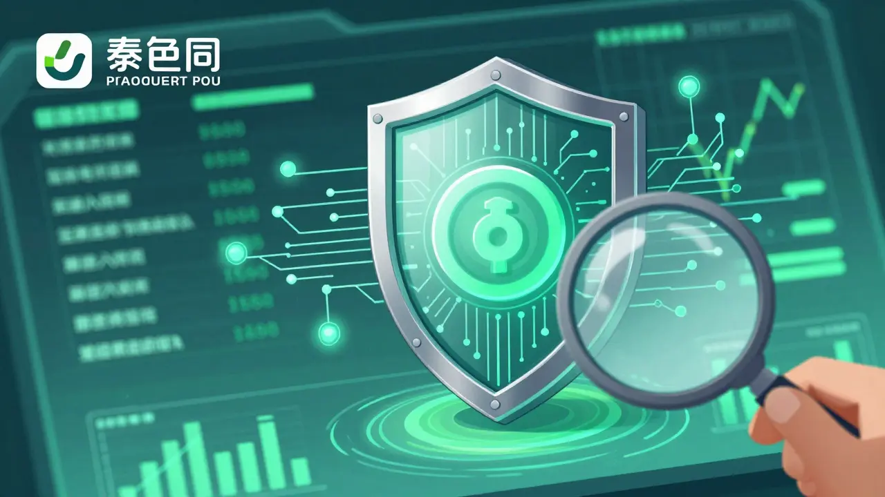 AI security shield protecting digital assets with research analysis symbols