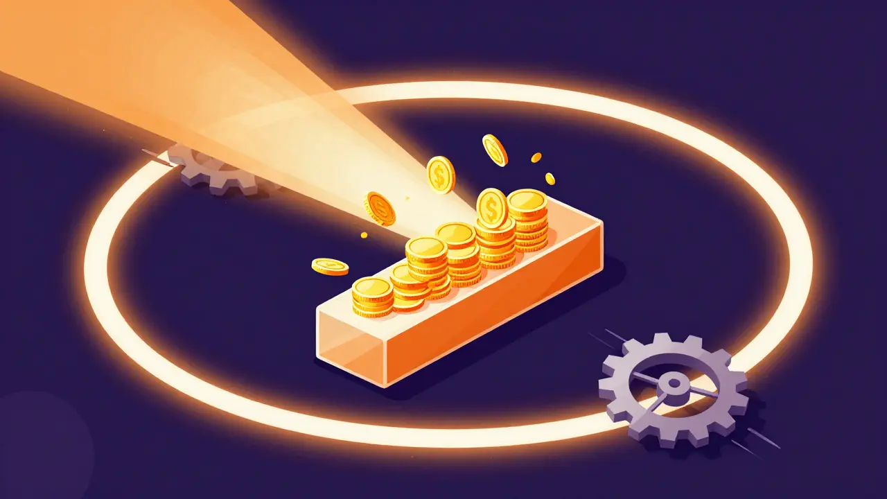 Diagram showing loan cycle manipulating prices before repayment.