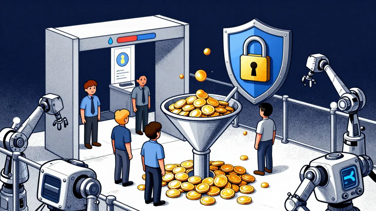 Security filter blocking bots to ensure fair token distribution