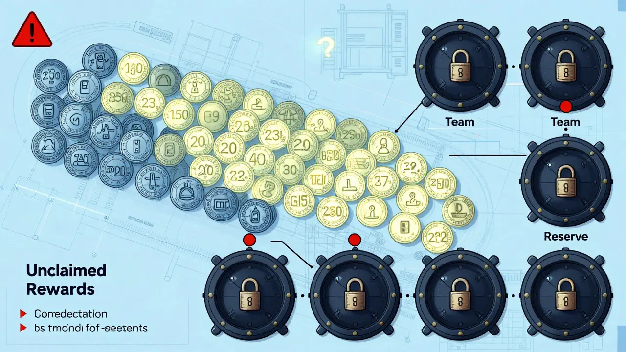 Token distribution map showing only 8% of LACE tokens in circulation, the rest locked away.