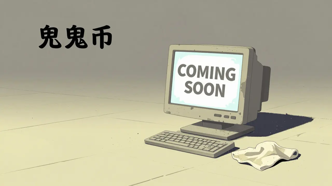 A desolate digital scene with a 'Coming Soon' screen and a discarded towel.