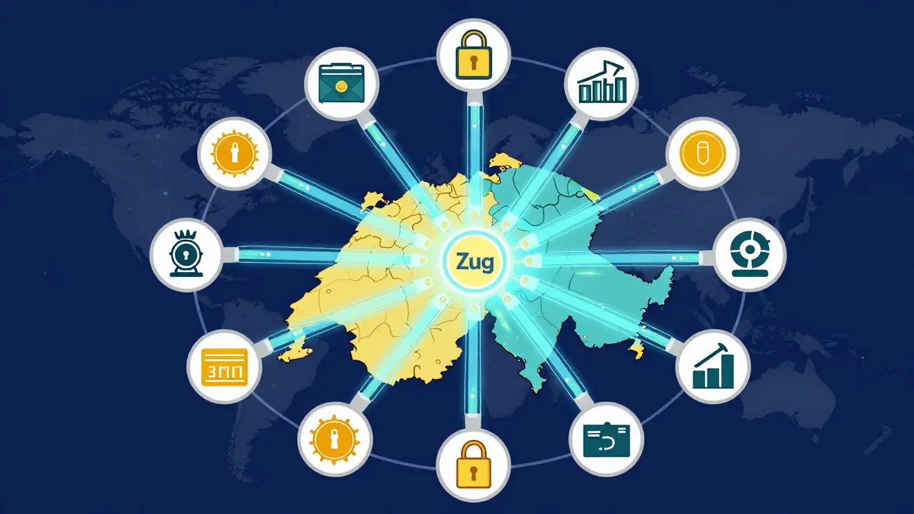 Diagram showing crypto data exchange between Switzerland and other countries