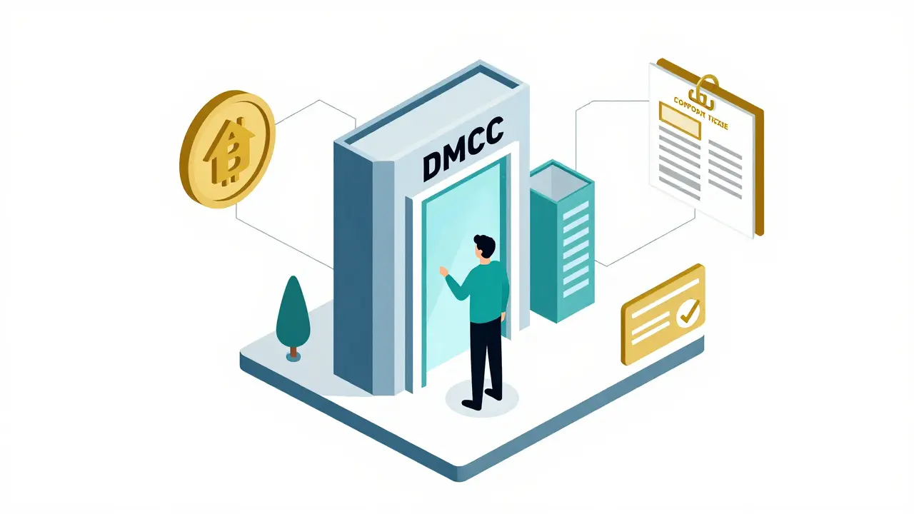 Technical diagram of setting up a Dubai free zone company and visa for traders