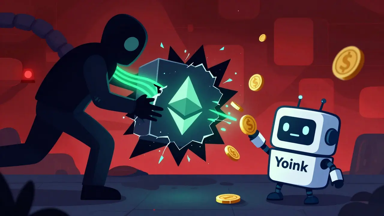 Hacker draining funds while bot recovers some