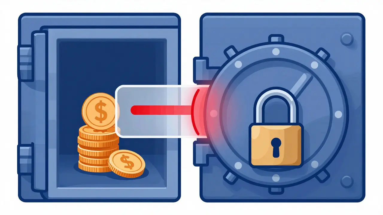 Digital vault blocking large crypto transfers due to caps