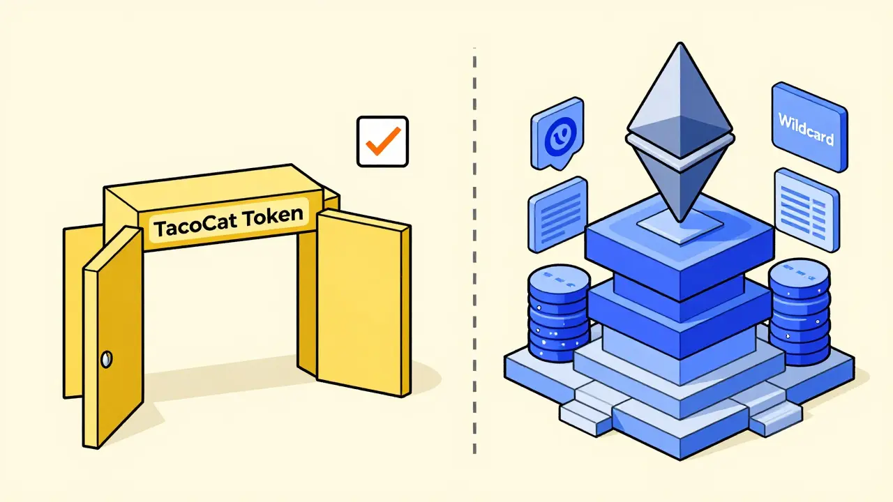 Illustration comparing BSC and Ethereum ecosystems for crypto projects