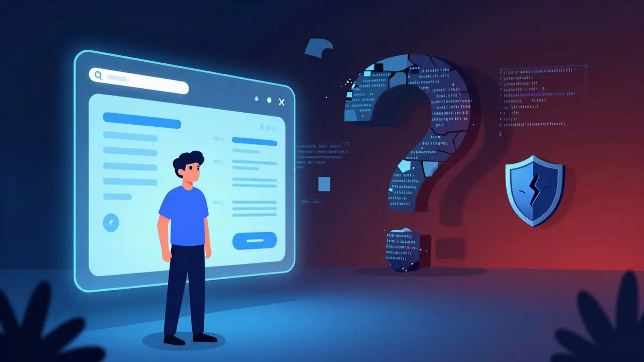 Tech cartoon showing security risks and missing audits in DeFi