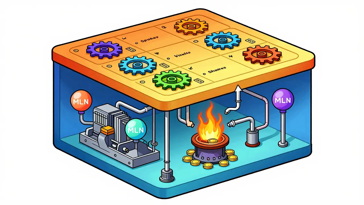 Cross-section of Enzyme's two-layer fund and infrastructure system