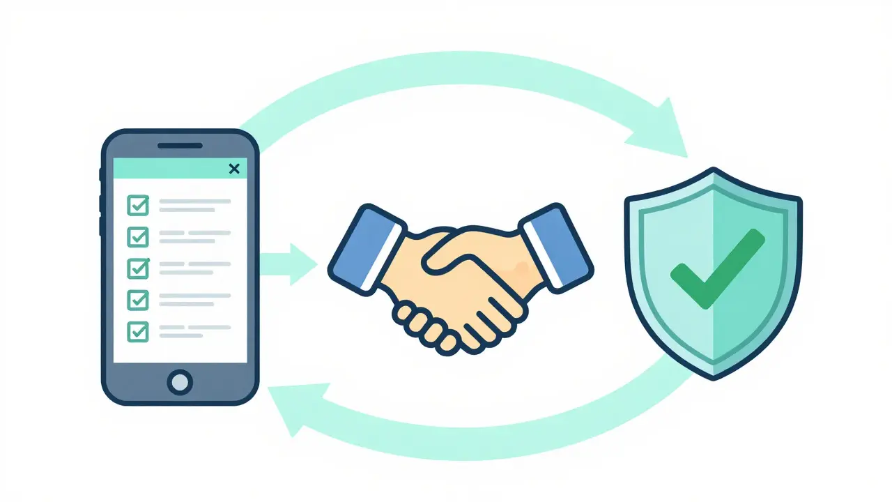 Diagram showing steps to engage with TradeStars and CoinMarketCap quests