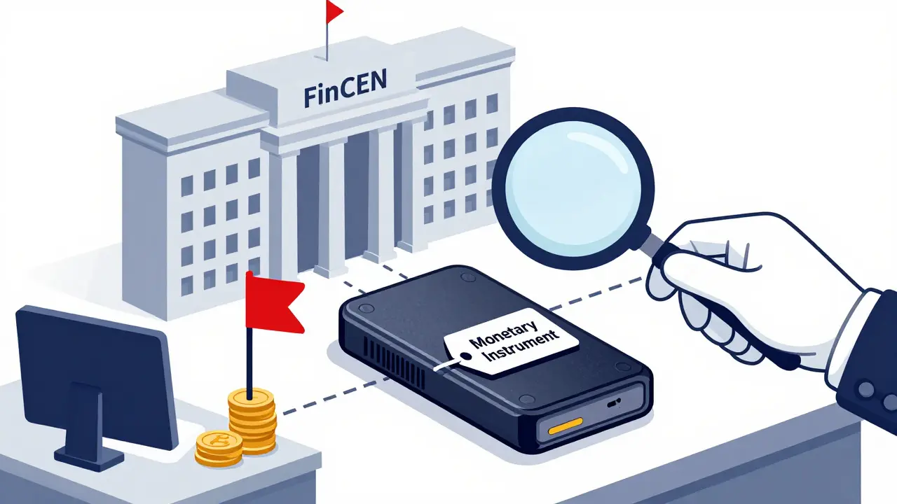 Graphic showing government scrutiny of private crypto wallets and bank links